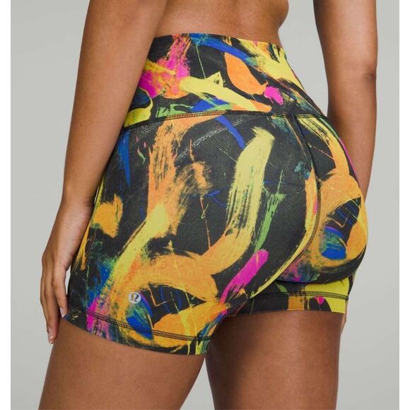 Lululemon Wunder Train High-Rise Short 4" Undertone Black Multi size 0 - Picture 2 of 7
